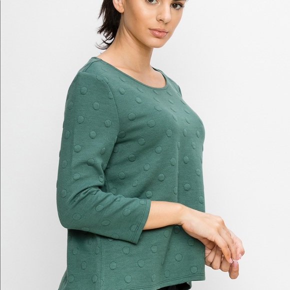 W5 Concepts Anthropologie Textured Polka Dot Top - Picture 2 of 6